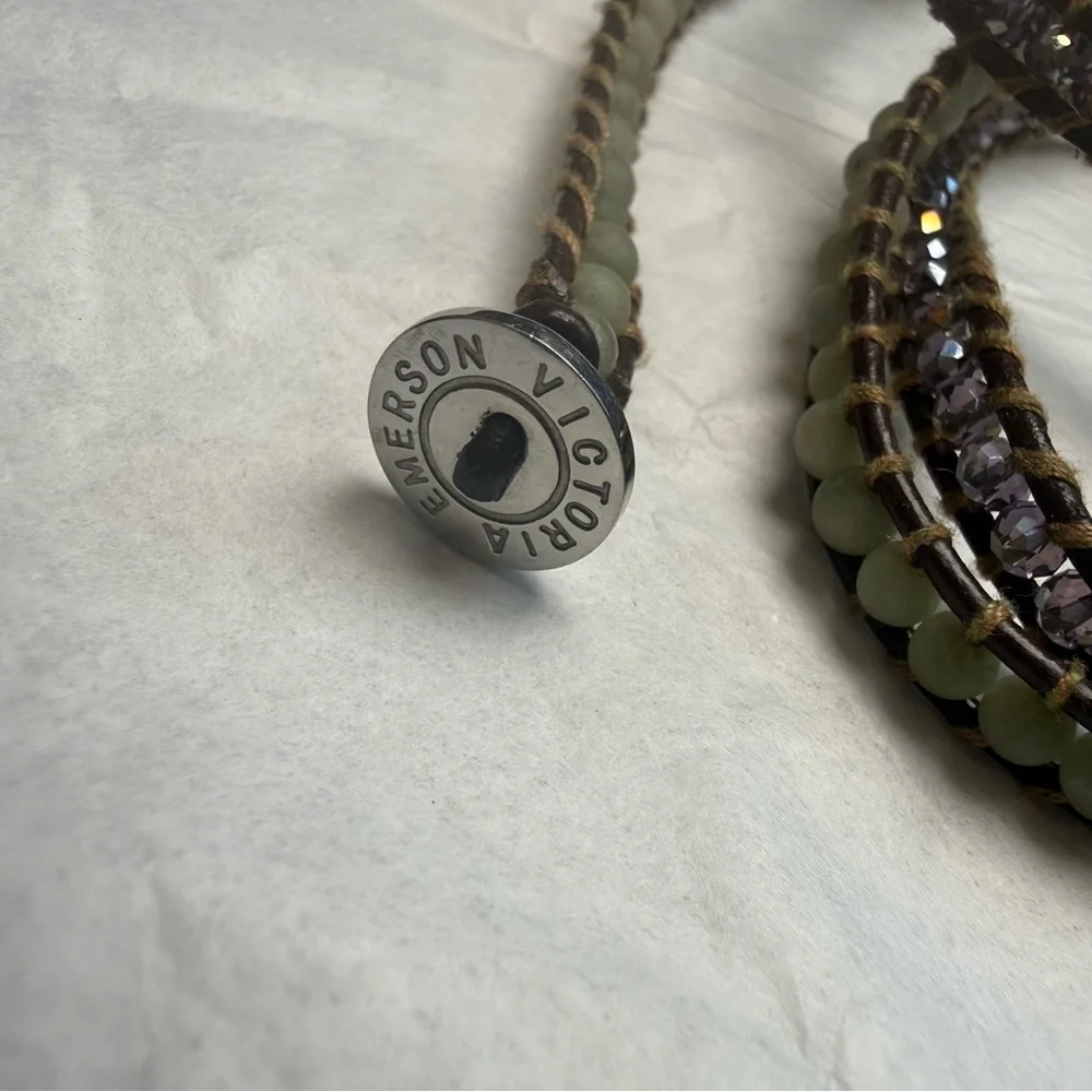 Victoria Emerson Leather Beaded Wrap Bracelet - Picture 7 of 9